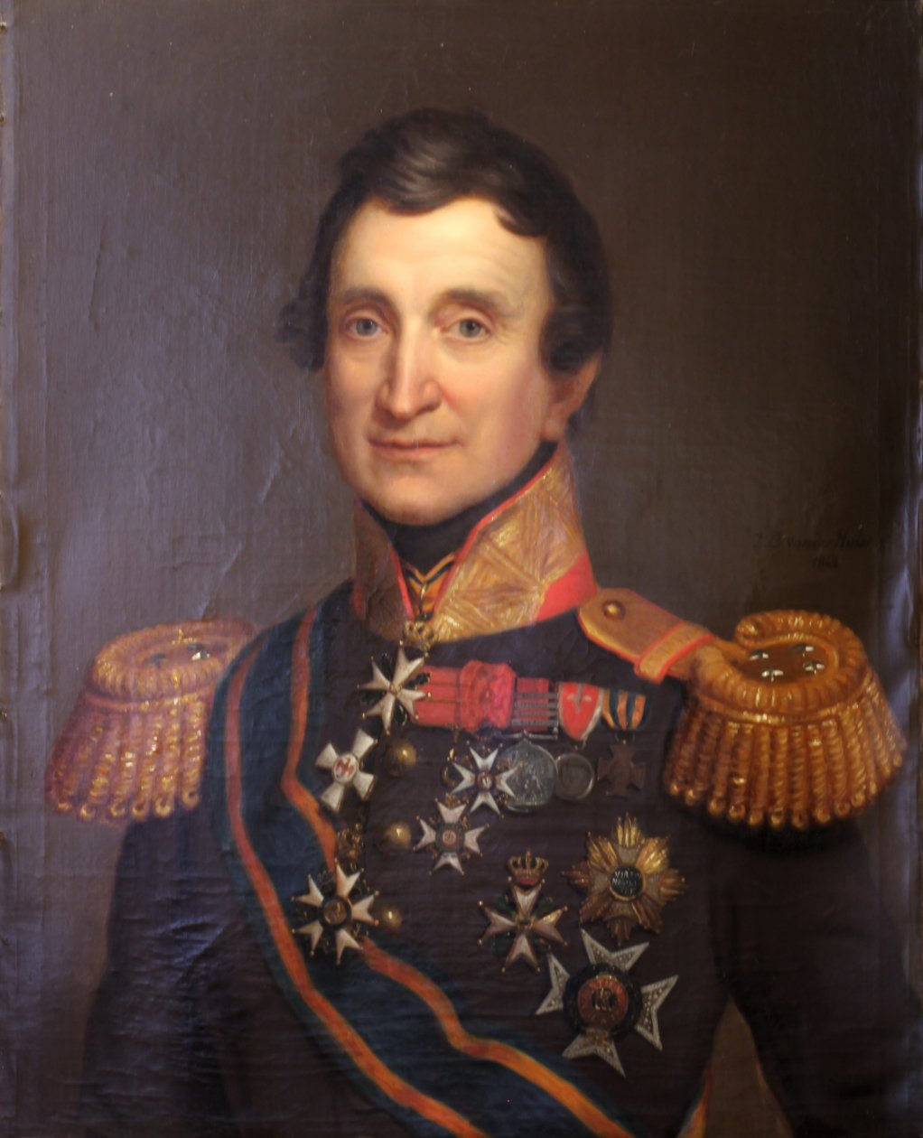 Jean-Victor de Constant-Rebecque i sin uniform som generallöjtnant i den nederländska armén av Jan Baptist van der Hulst