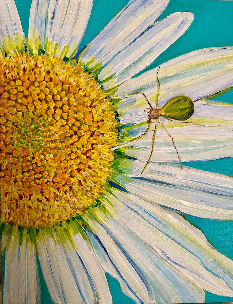 Watermelon Spider, 2023 (akryl på duk) av Jan Barzottini