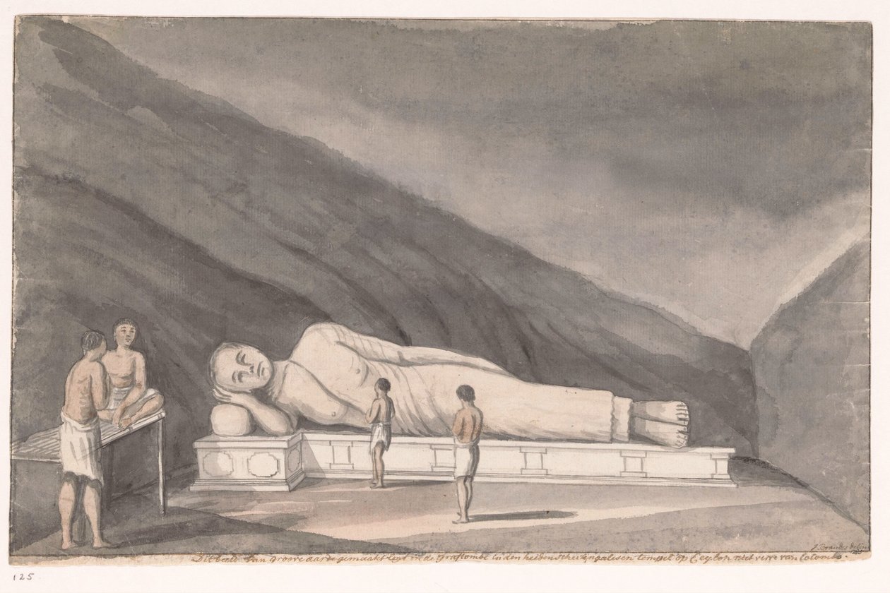 Adams Berg (Mulkirigala), liggande Buddha av Jan Brandes (signed by artist)