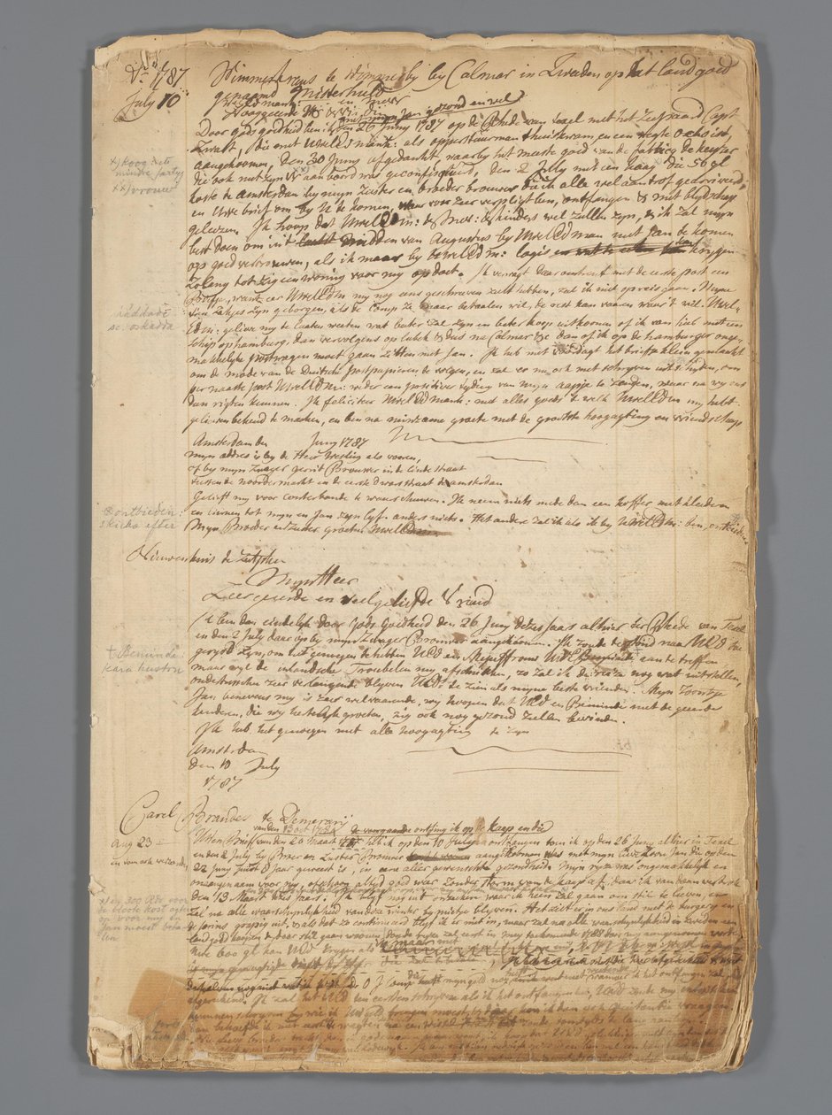 Anteckningsbok Jan Brandes (1743-1808), 1787-1790. av Jan Brandes