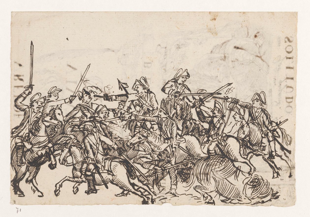 Slaget om hästen / Allegory of the English War av Jan Brandes