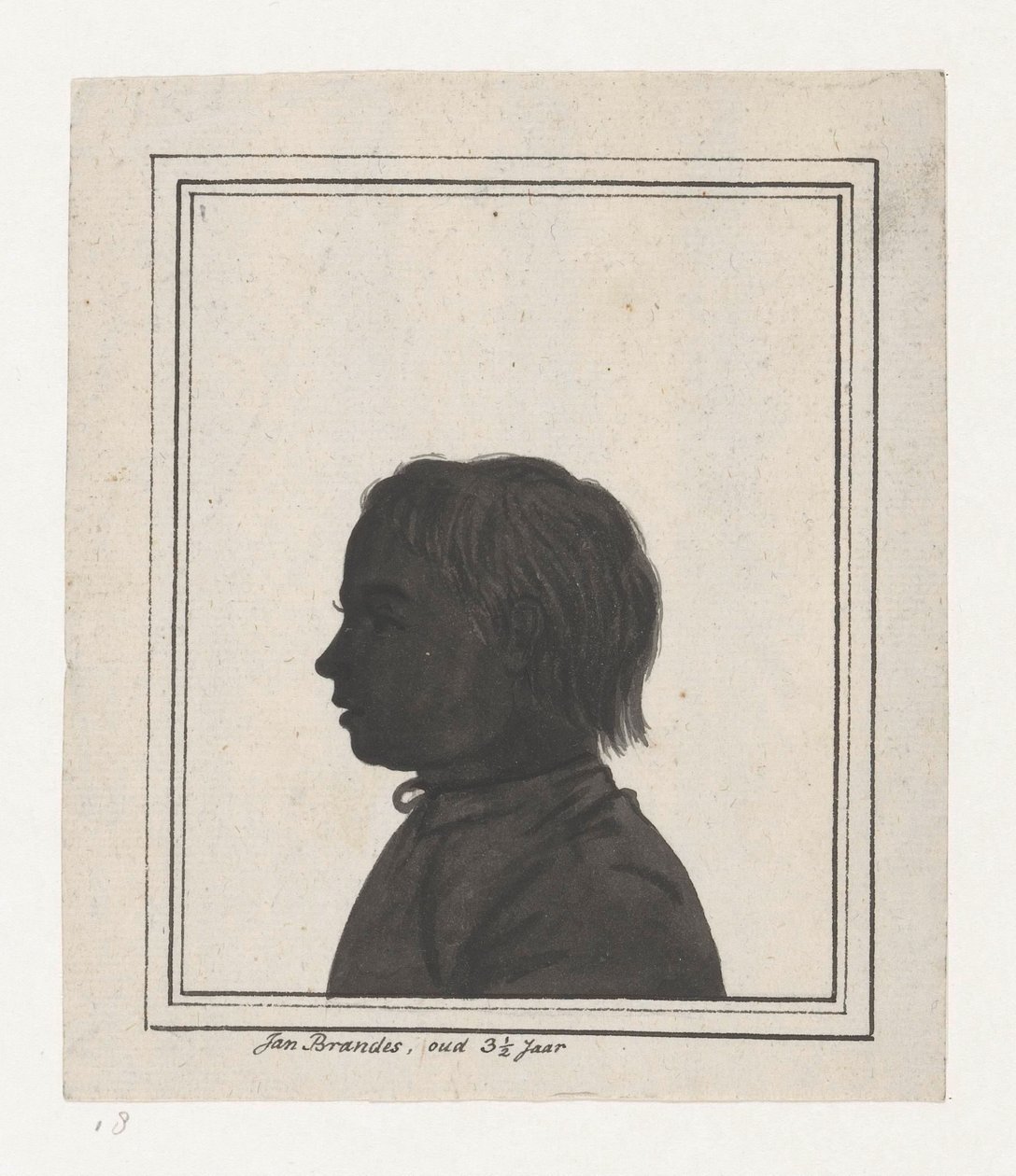 Silhouetportret av Jan Brandes junior av Jan Brandes