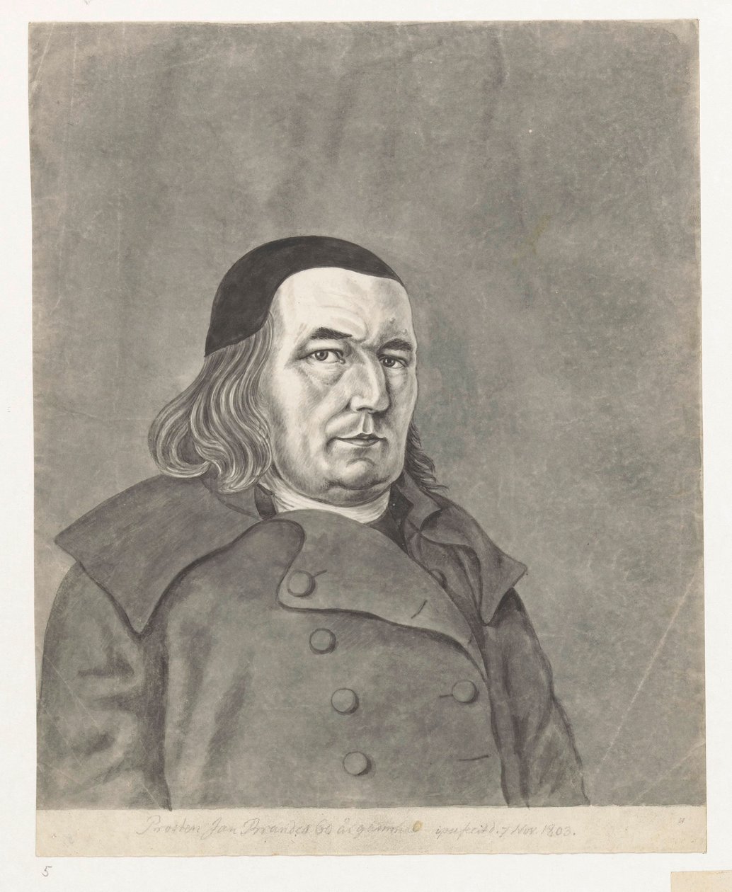 Självporträtt Jan Brandes 1803 av Jan Brandes
