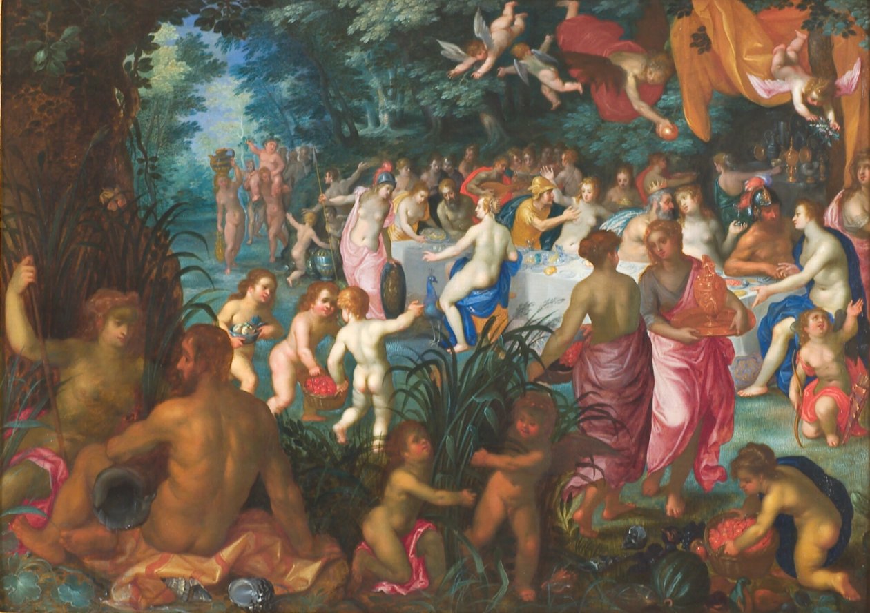 Peleus och Thetis äktenskap av Jan Brueghel d.Æ.
