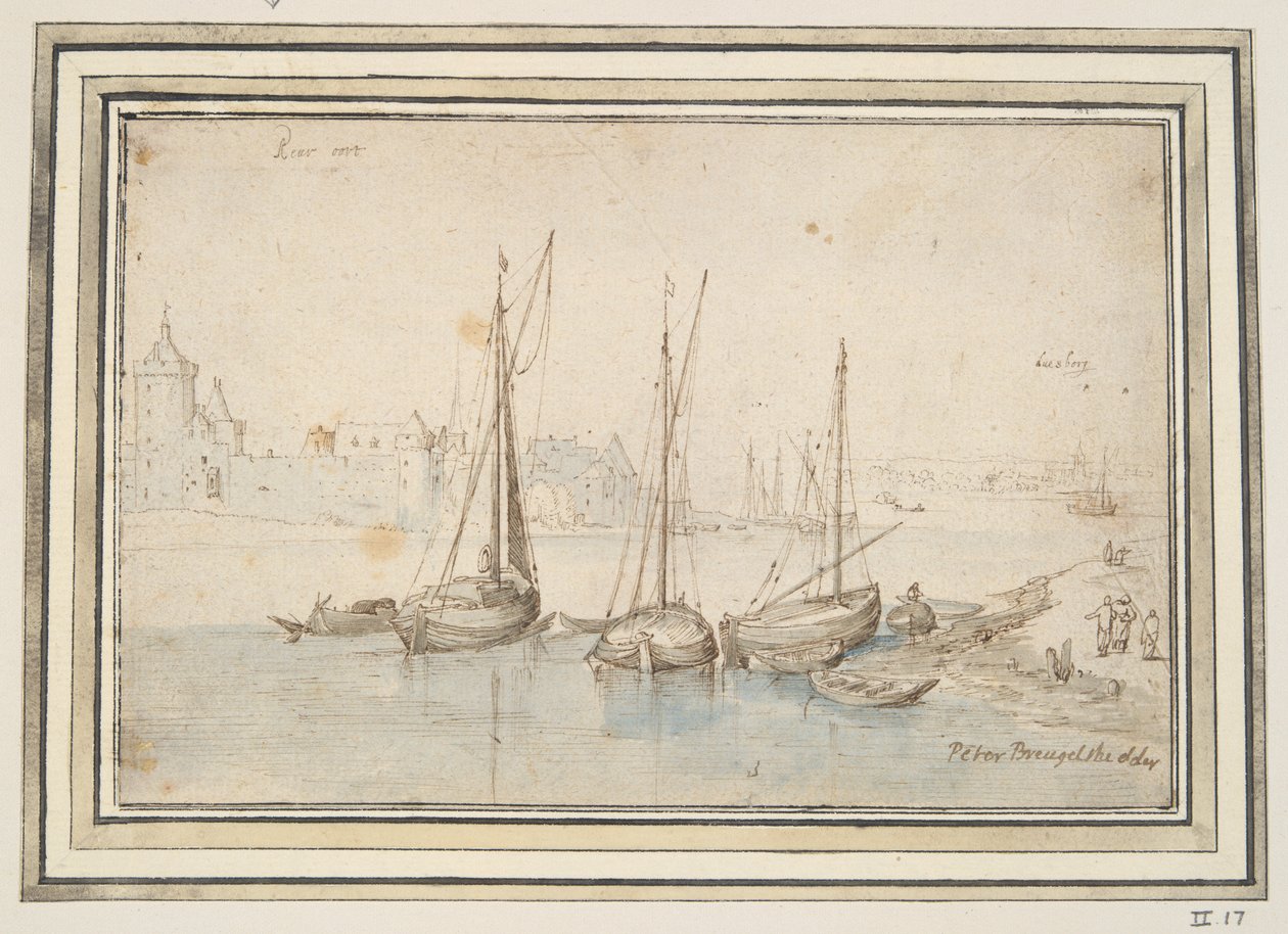 Utsikt över Ruhrort och Duisburg av Jan Brueghel the Elder