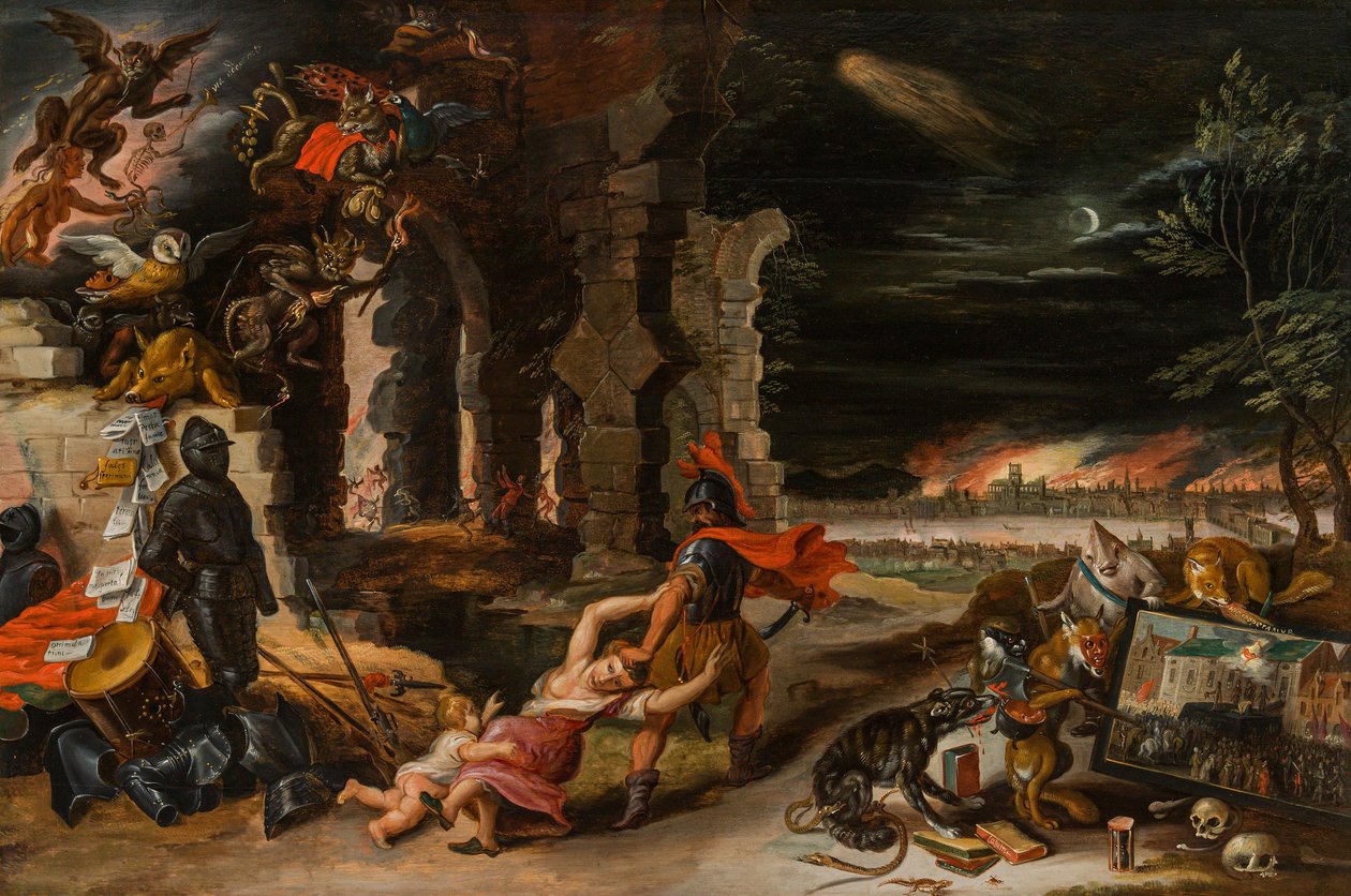 Allegori över lag och våld (Allegori över kung Karl I av England) av Jan Brueghel the Younger