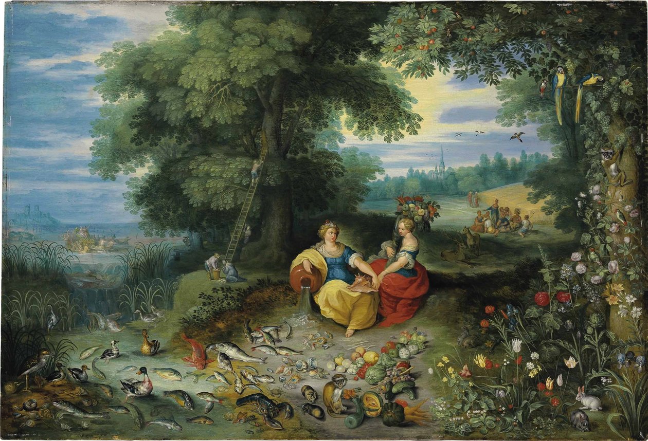 En allegori om vatten och jord av Jan Brueghel the Younger