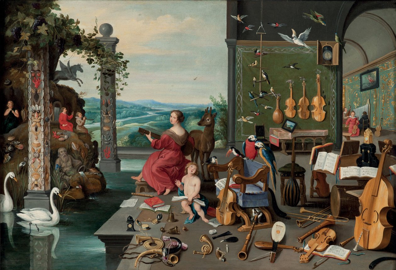 Allegorin om hörsel av Jan Brueghel the Younger