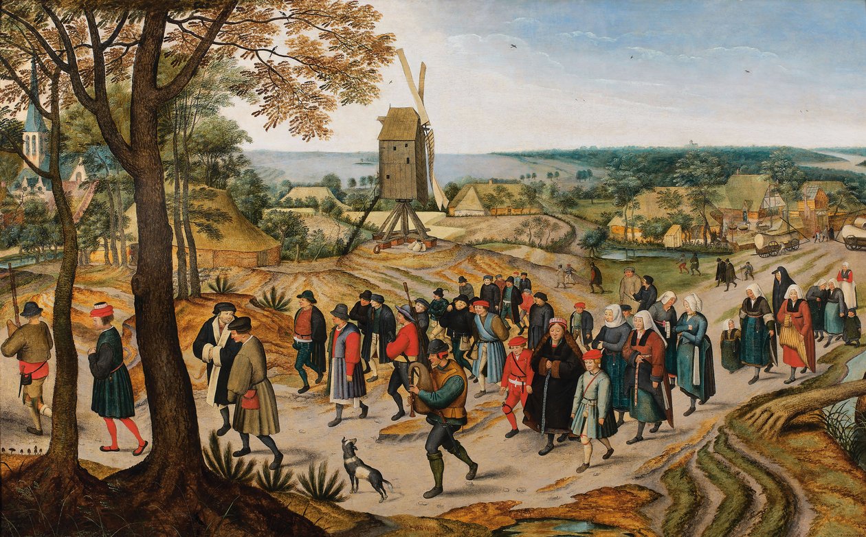 Bröllopsprocessen, 1627. av Jan Brueghel the Younger