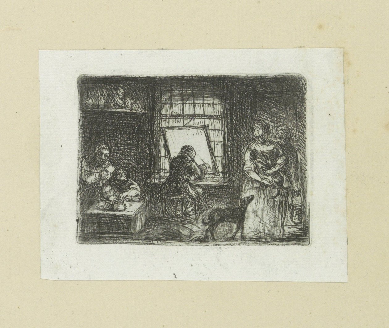 Interiör från en prentatelier The Compleat Work of Etchings av John Chalon / Oeuvre Complette des Eaux Fortes av Jean Chalon (serietitel) av Jan Chalon