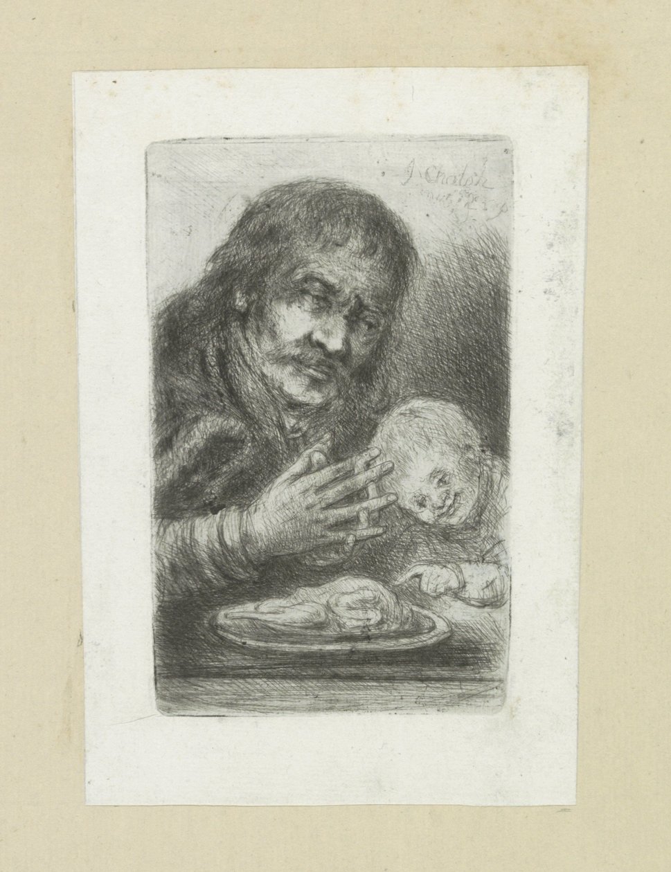 Man in natura till de eettafel The Compleat Work of Etchings av John Chalon / Oeuvre Complette des Eaux Fortes av Jean Chalon (serietitel) av Jan Chalon