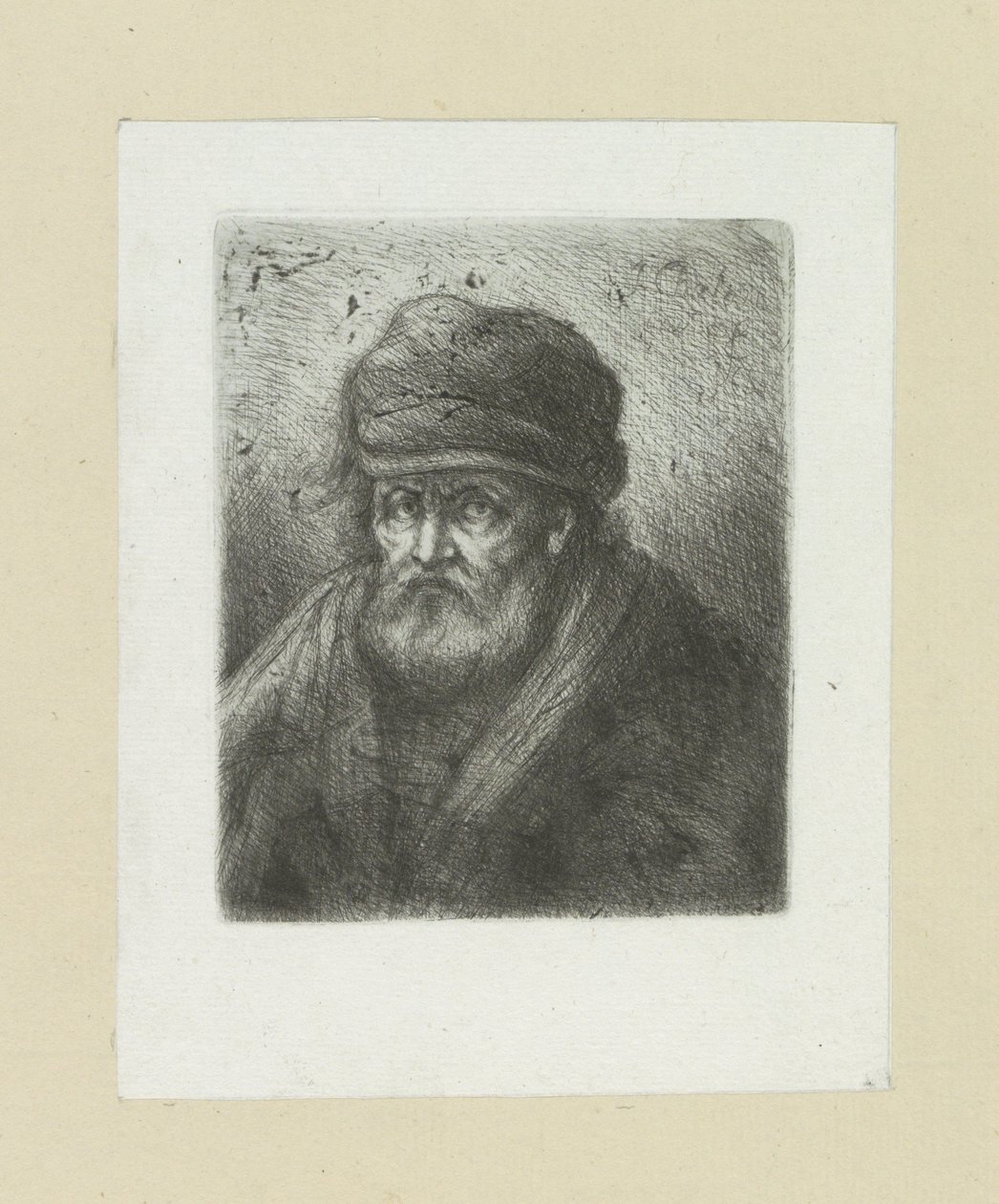 Oude man sätter baard i muts The Compleat Work of Etchings av John Chalon / Oeuvre Complette des Eaux Fortes av Jean Chalon (serietitel) av Jan Chalon