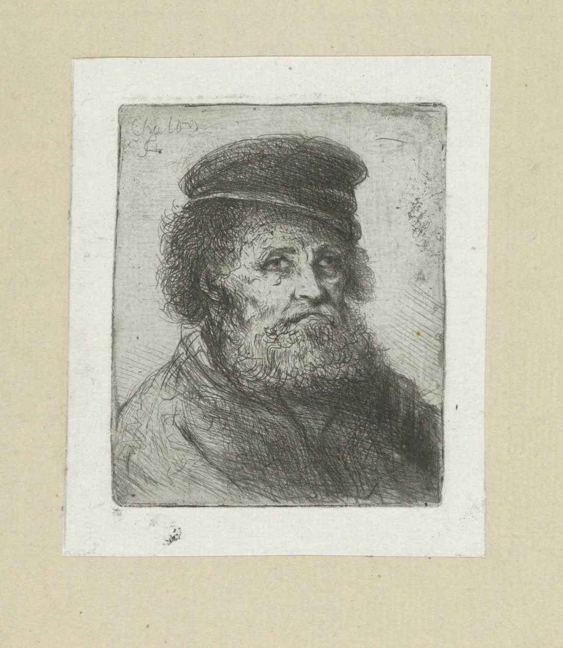 Oude man sätter baard i fis The Compleat Work of Etchings av John Chalon / Oeuvre Complette des Eaux Fortes av Jean Chalon (serietitel) av Jan Chalon