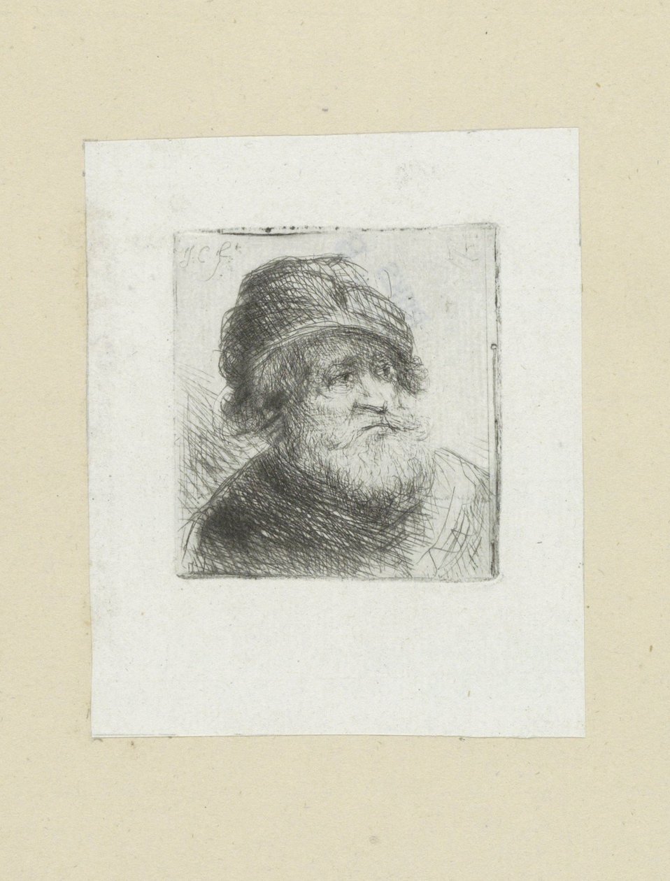 Oude man sätter på tulband The Compleat Work of Etchings av John Chalon / Oeuvre Complette des Eaux Fortes av Jean Chalon (serietitel) av Jan Chalon