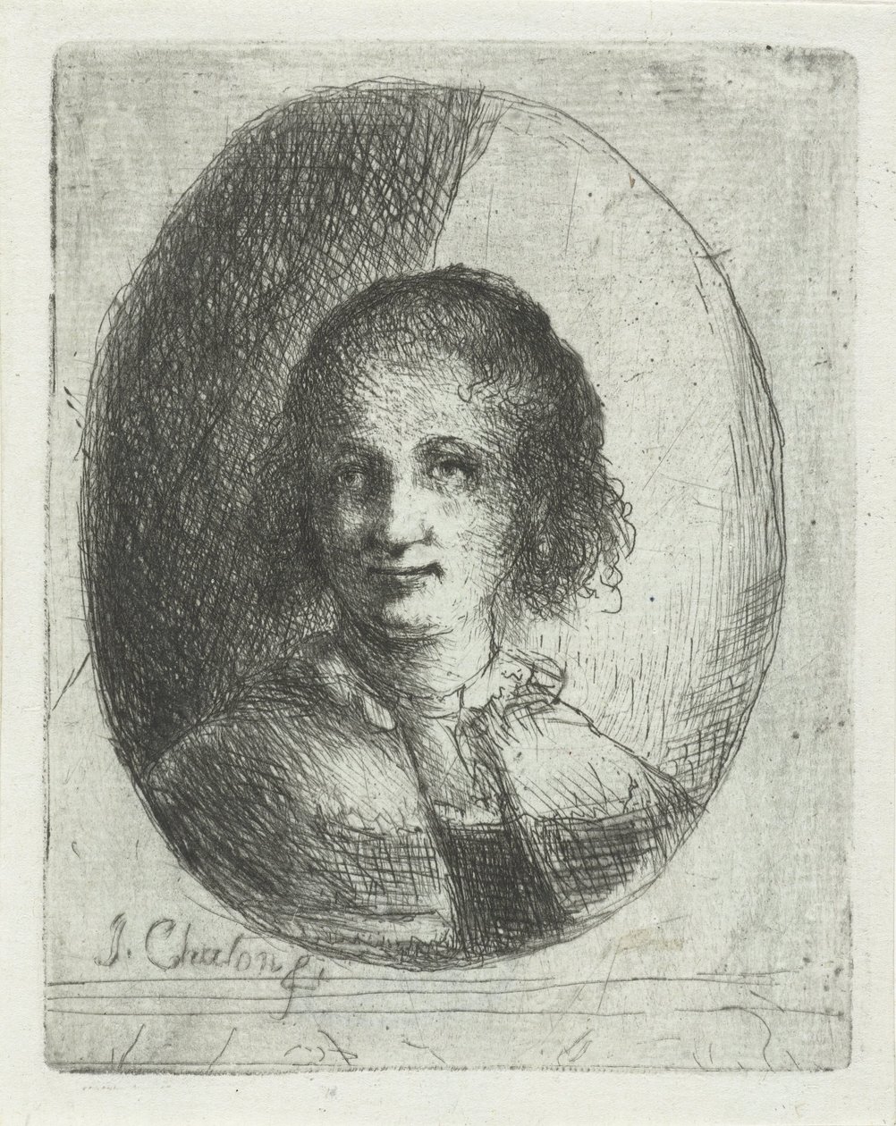 Porträtt av Christina Chalon av Jan Chalon