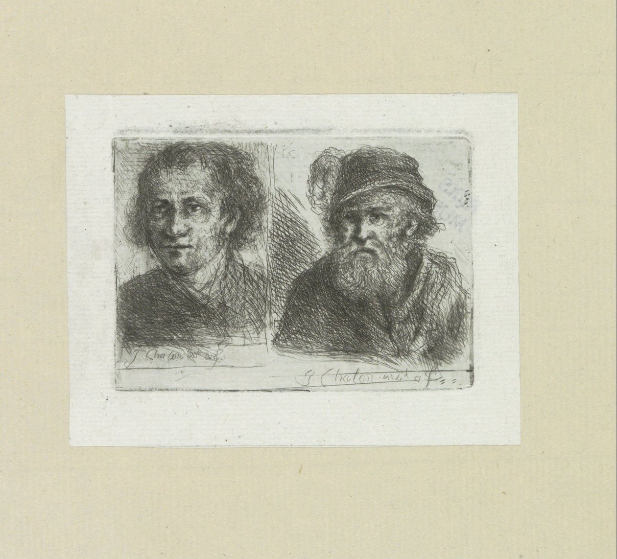 Twee mannen The Compleat Work of Etchings av John Chalon / Oeuvre Complette des Eaux Fortes av Jean Chalon (serietitel) av Jan Chalon