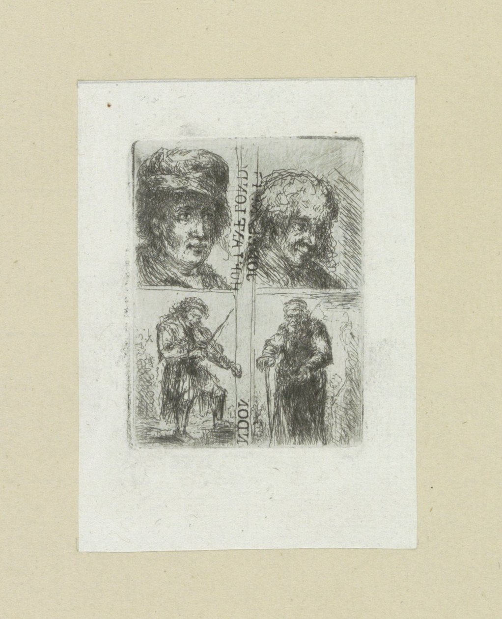 Vier mannen The Compleat Work of Etchings av John Chalon / Oeuvre Complette des Eaux Fortes av Jean Chalon (serietitel) av Jan Chalon