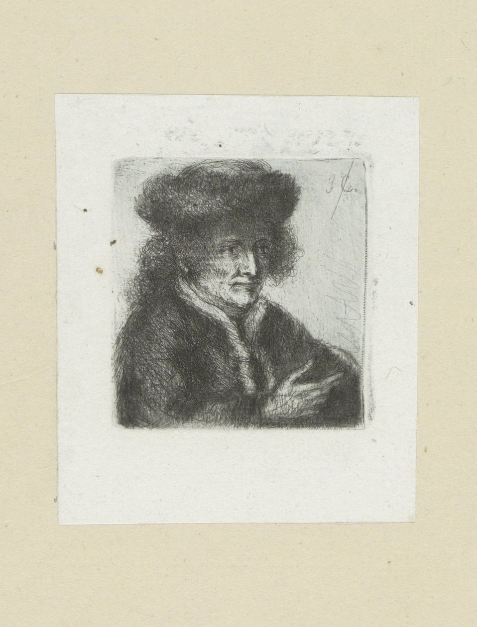 Volwassen man sätter bontmuts The Compleat Work of Etchings av John Chalon / Oeuvre Complette des Eaux Fortes av Jean Chalon (serietitel) av Jan Chalon