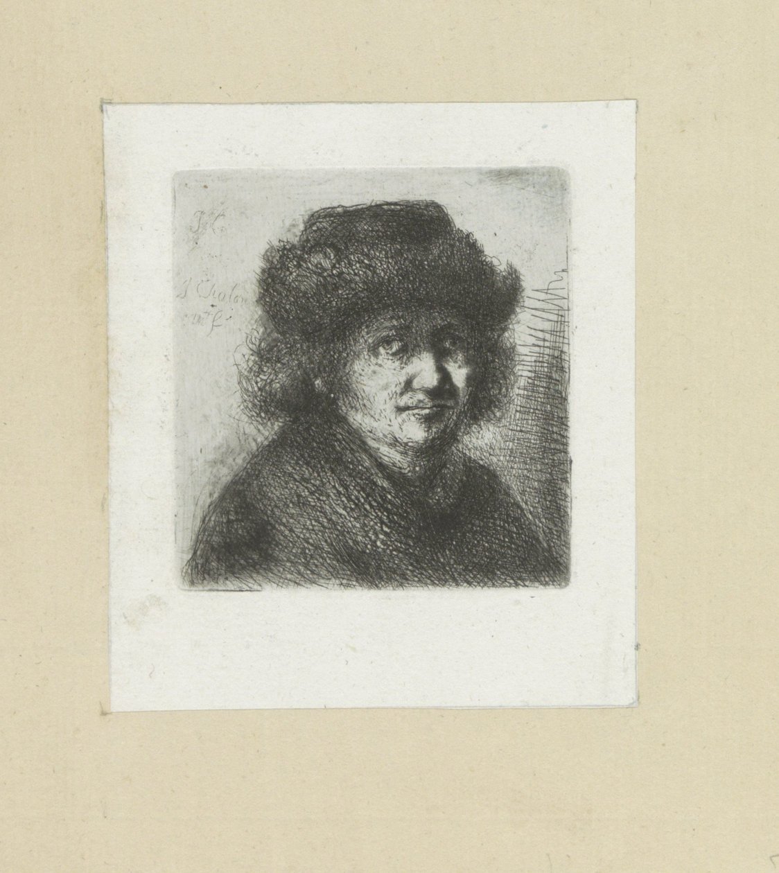 Volwassen man sätter hackad The Compleat Work of Etchings av John Chalon / Oeuvre Complette des Eaux Fortes av Jean Chalon (serietitel) av Jan Chalon