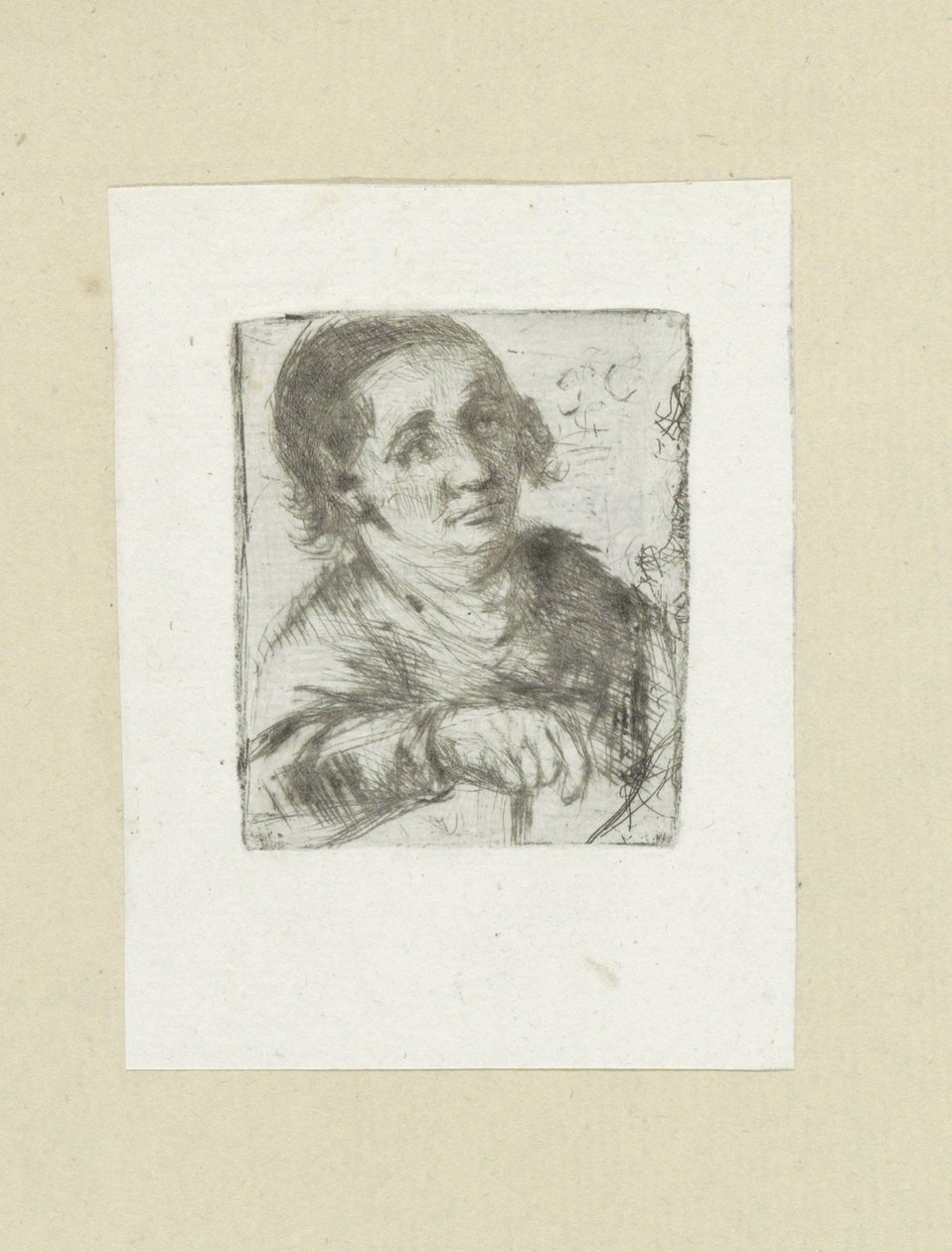 Volwassen man sätter stok The Compleat Work of Etchings av John Chalon / Oeuvre Complette des Eaux Fortes av Jean Chalon (serietitel) av Jan Chalon