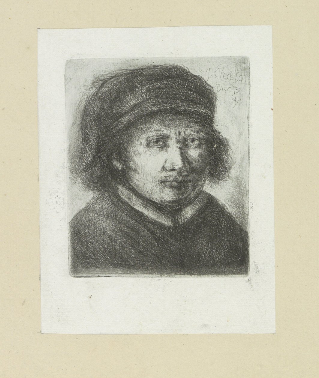 Volwassen man, till rätt The Compleat Work of Etchings av John Chalon / Oeuvre Complette des Eaux Fortes av Jean Chalon (serietitel) av Jan Chalon