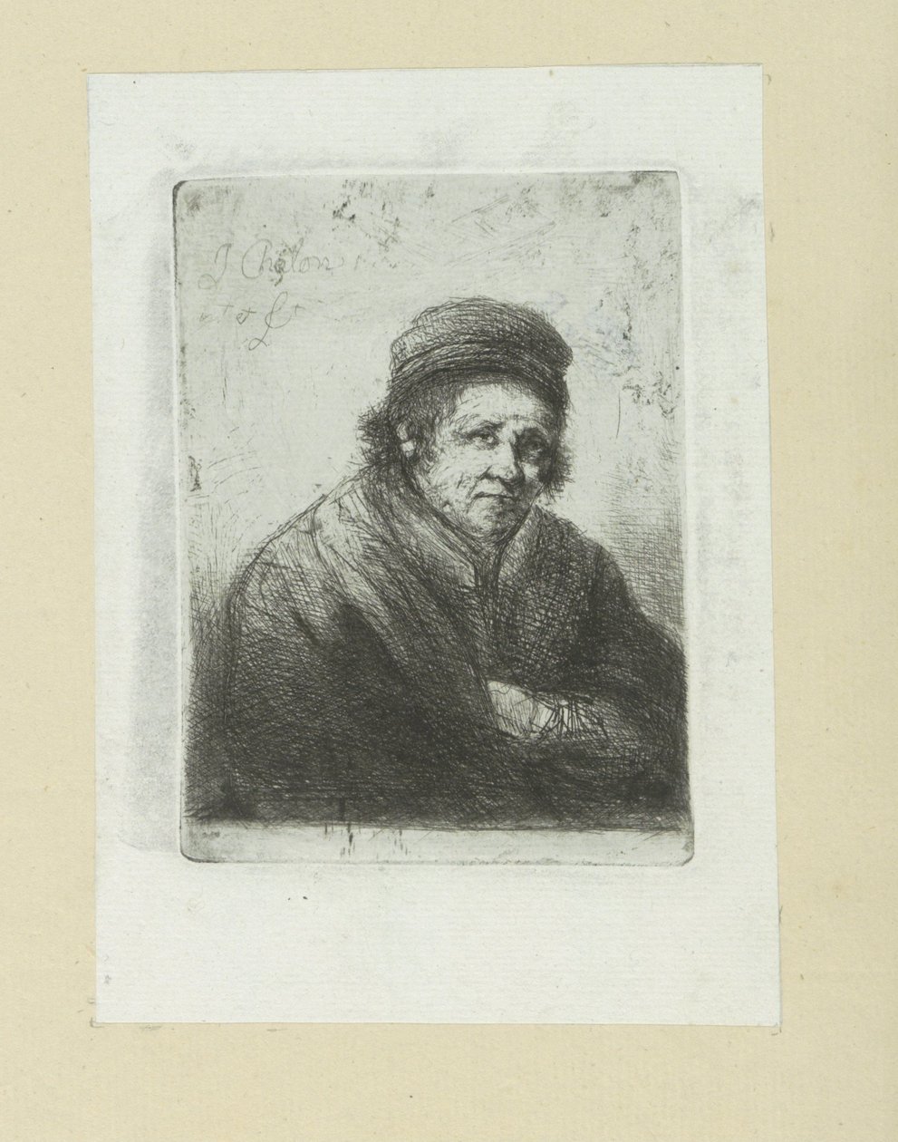 Volwassen man, till rätt The Compleat Work of Etchings av John Chalon / Oeuvre Complette des Eaux Fortes av Jean Chalon (serietitel) av Jan Chalon
