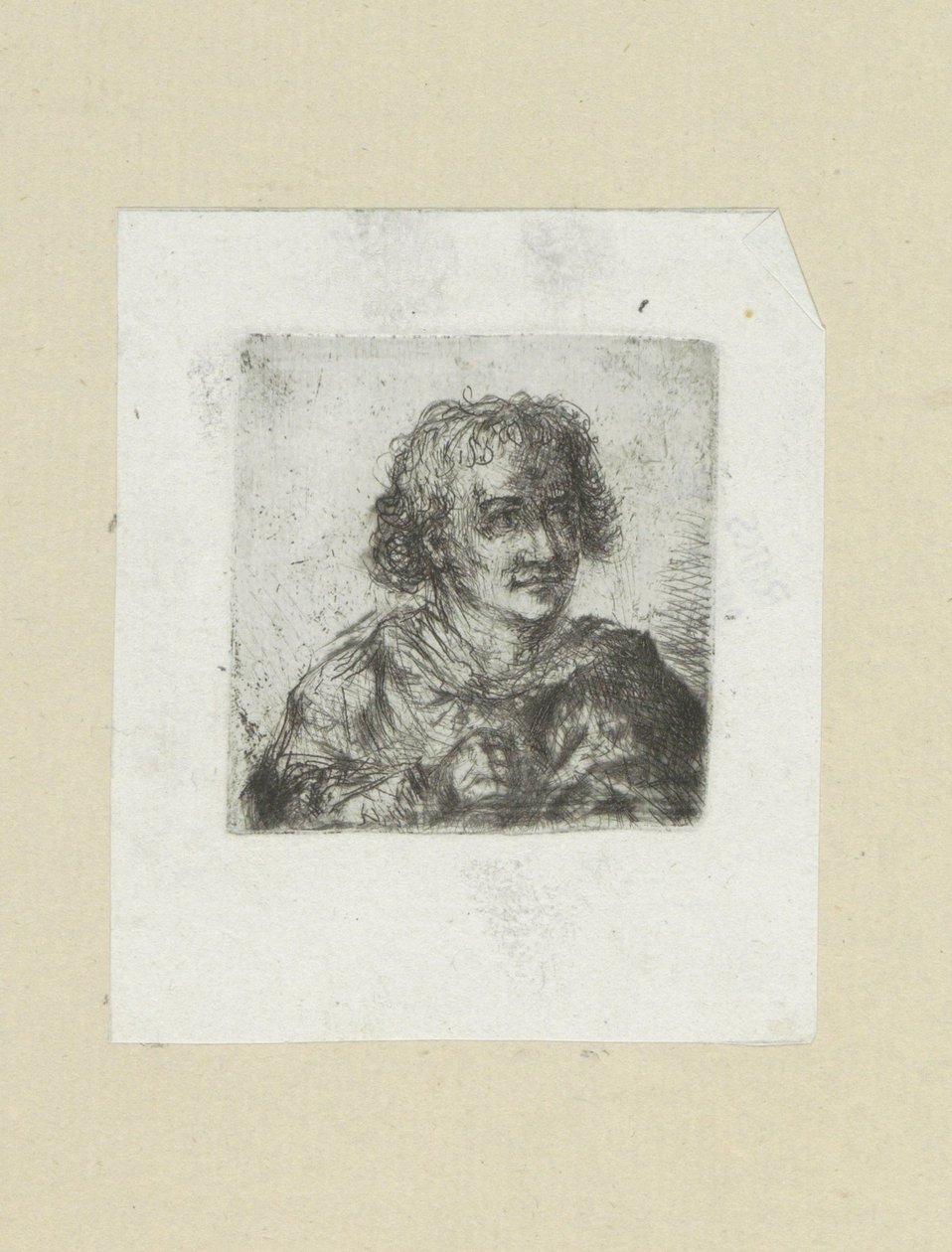 Vuxen man, hans högra hand synlig The Compleat Work of Etchings av John Chalon / Oeuvre Complette des Eaux Fortes av Jean Chalon (serietitel) av Jan Chalon