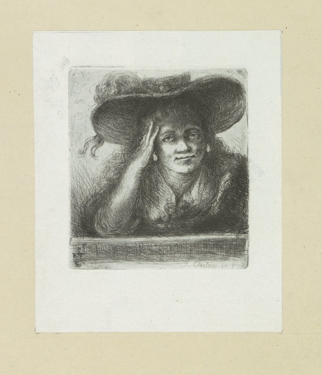 Vrouw sätter runda hackade The Compleat Work of Etchings av John Chalon / Oeuvre Complette des Eaux Fortes av Jean Chalon (serietitel) av Jan Chalon