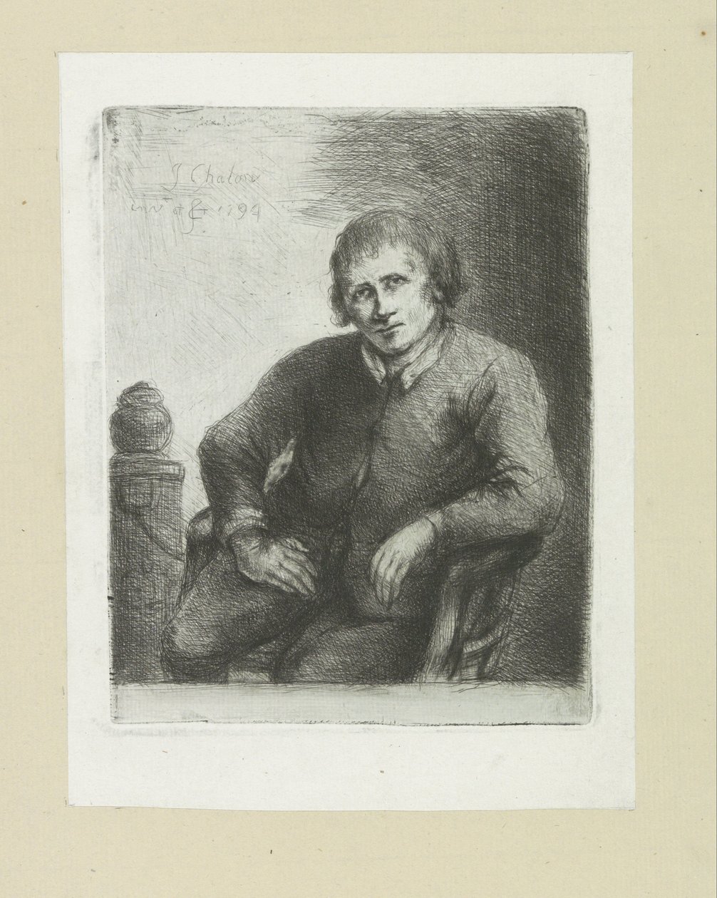 Sitter bredvid en pelare The Compleat Work of Etchings av John Chalon / Oeuvre Complette des Eaux Fortes av Jean Chalon (serietitel) av Jan Chalon