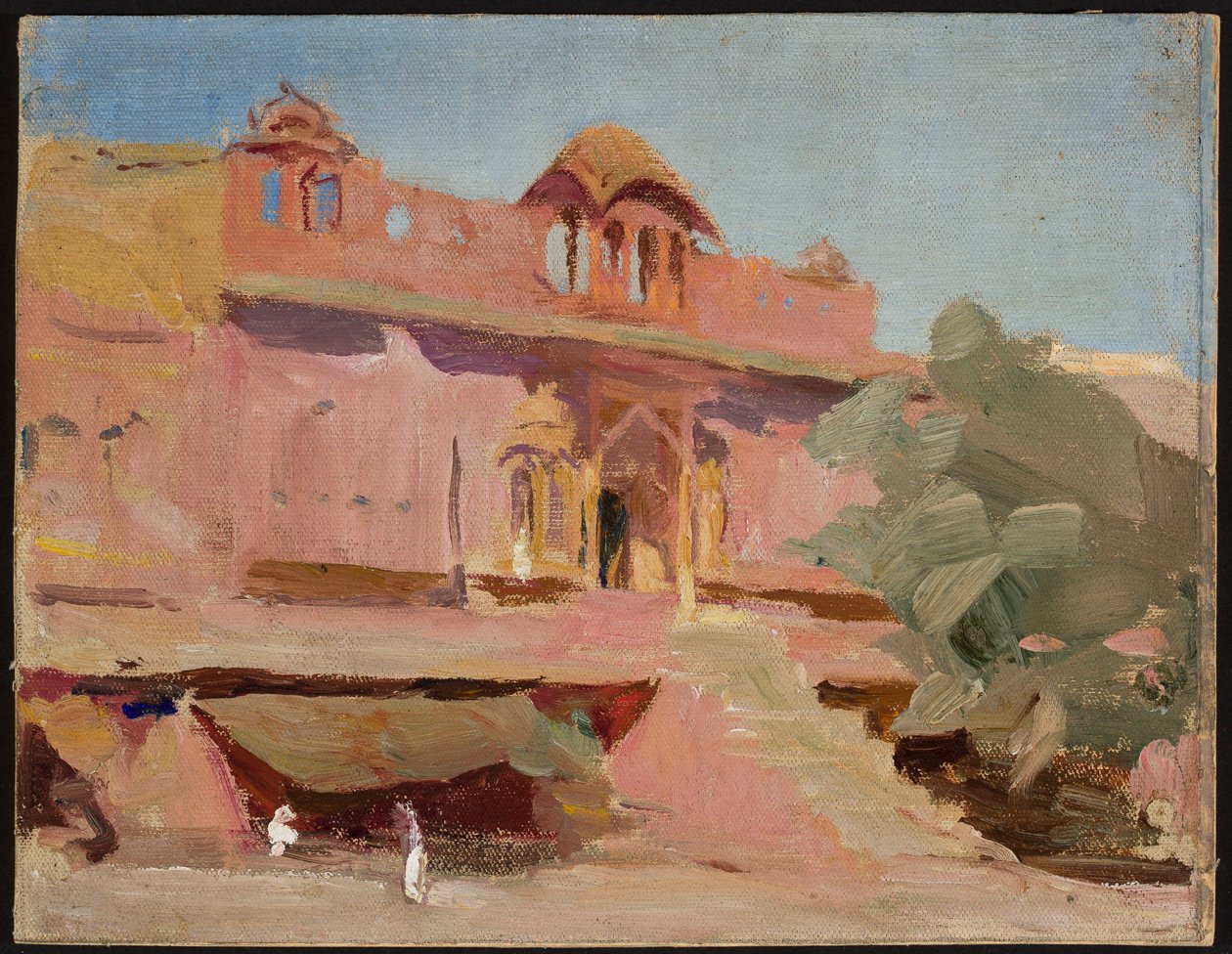 Jaipur - byggnader. Från en resa till Indien av Jan Ciągliński