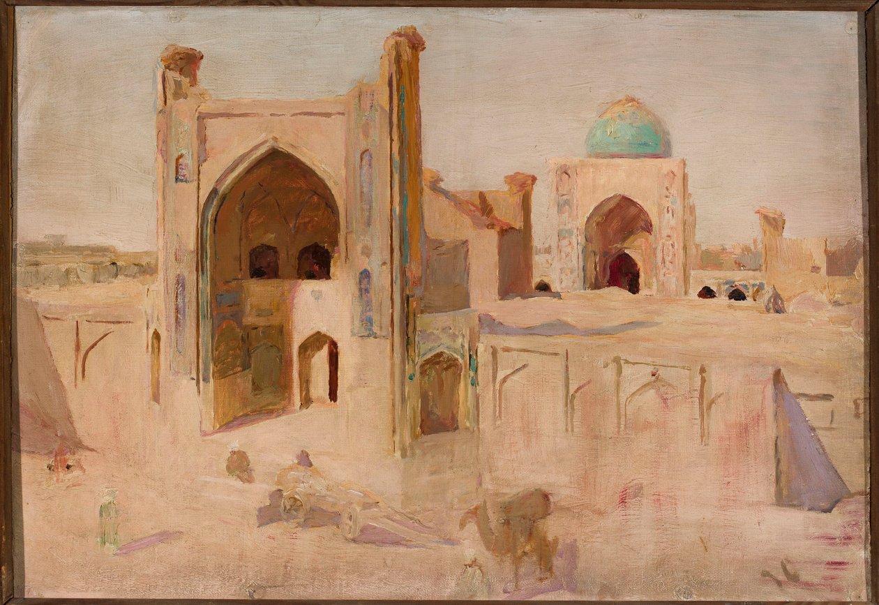 Kalan-moskén i Bukhara. Från resan till Turkestan av Jan Ciągliński