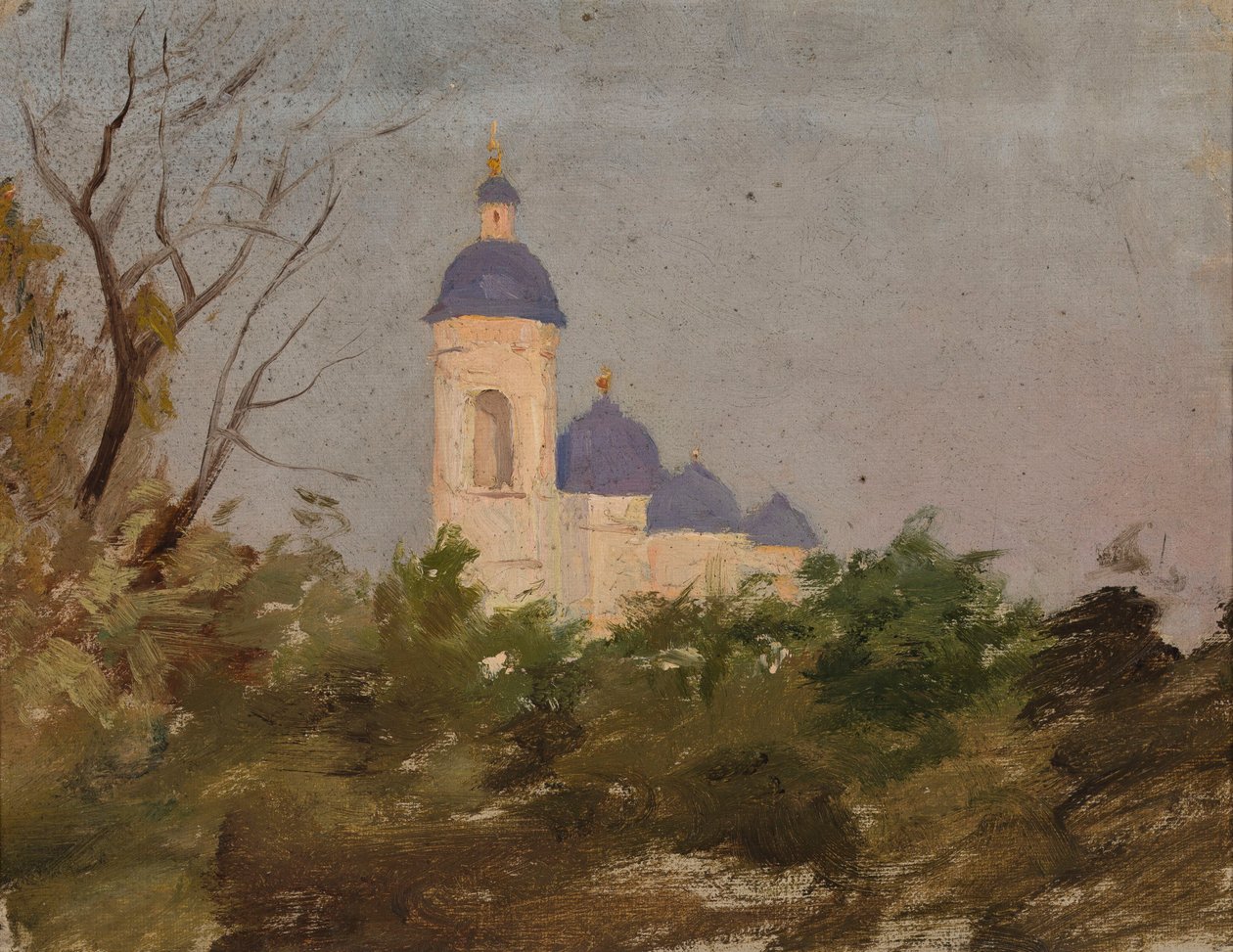 Studie av en ortodox kyrka av Jan Ciągliński