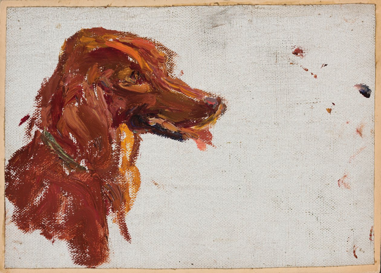 Studie av en hunds huvud av fader Golitsyn. Marjino av Jan Ciągliński