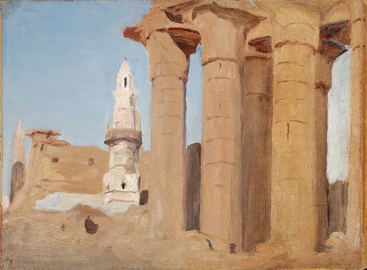Egyptisk tempel – Luxor. Från en resa till Egypten av Jan Ciągliński