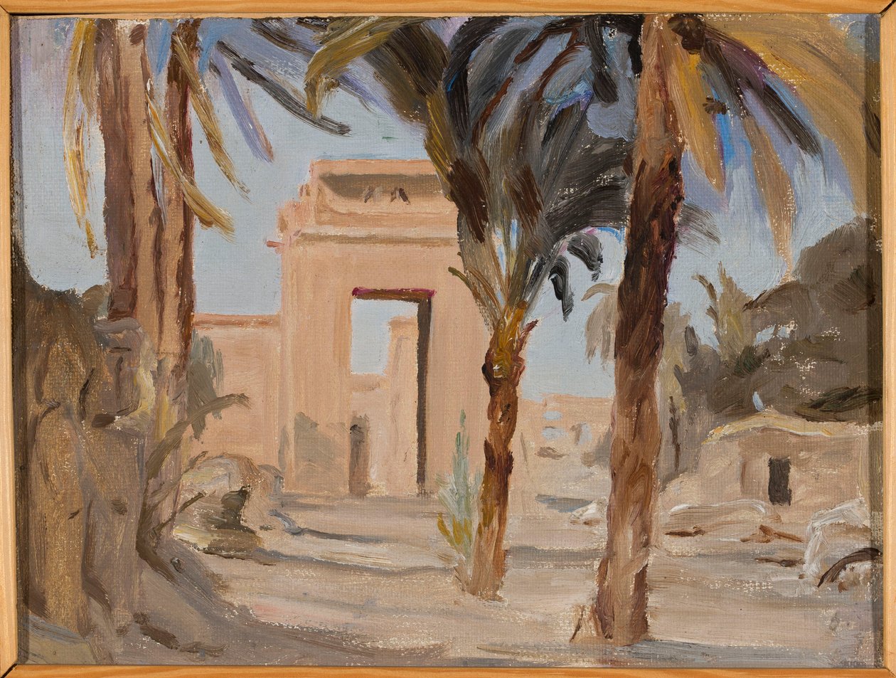 Ingången till templet i Karnak. Från resan till Egypten av Jan Ciągliński