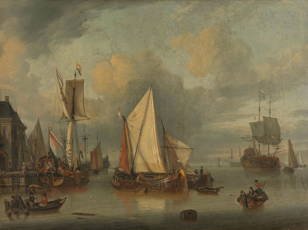 A Calm (Skepp i hamnen av lugnt väder) av Jan Claesz. Rietschoof