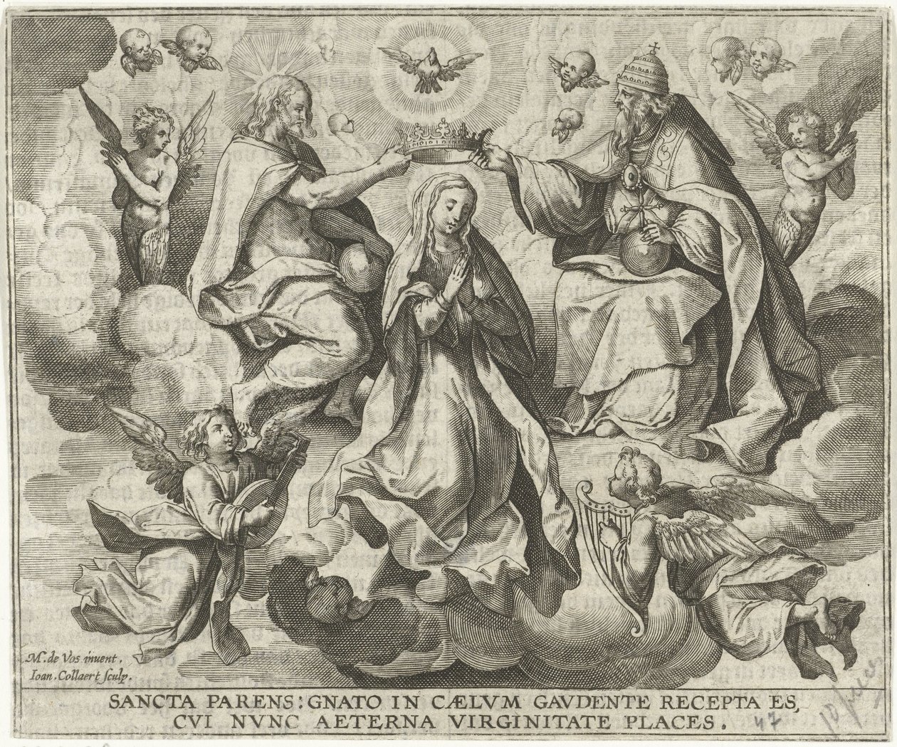Maria kröning av Jan Collaert (II)