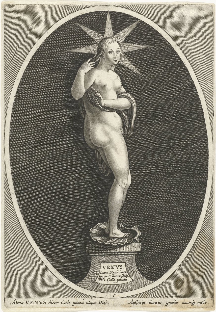 Venus Venvs (titel på objekt) Zeven the good planet (serietitel) Septem Planetae (serietitel) av Jan Collaert (II)