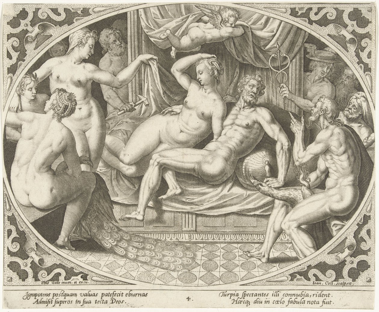 Venus och Mars fångade i äktenskapsbrott Venus och Mars (serietitel) av Jan Collaert (II)