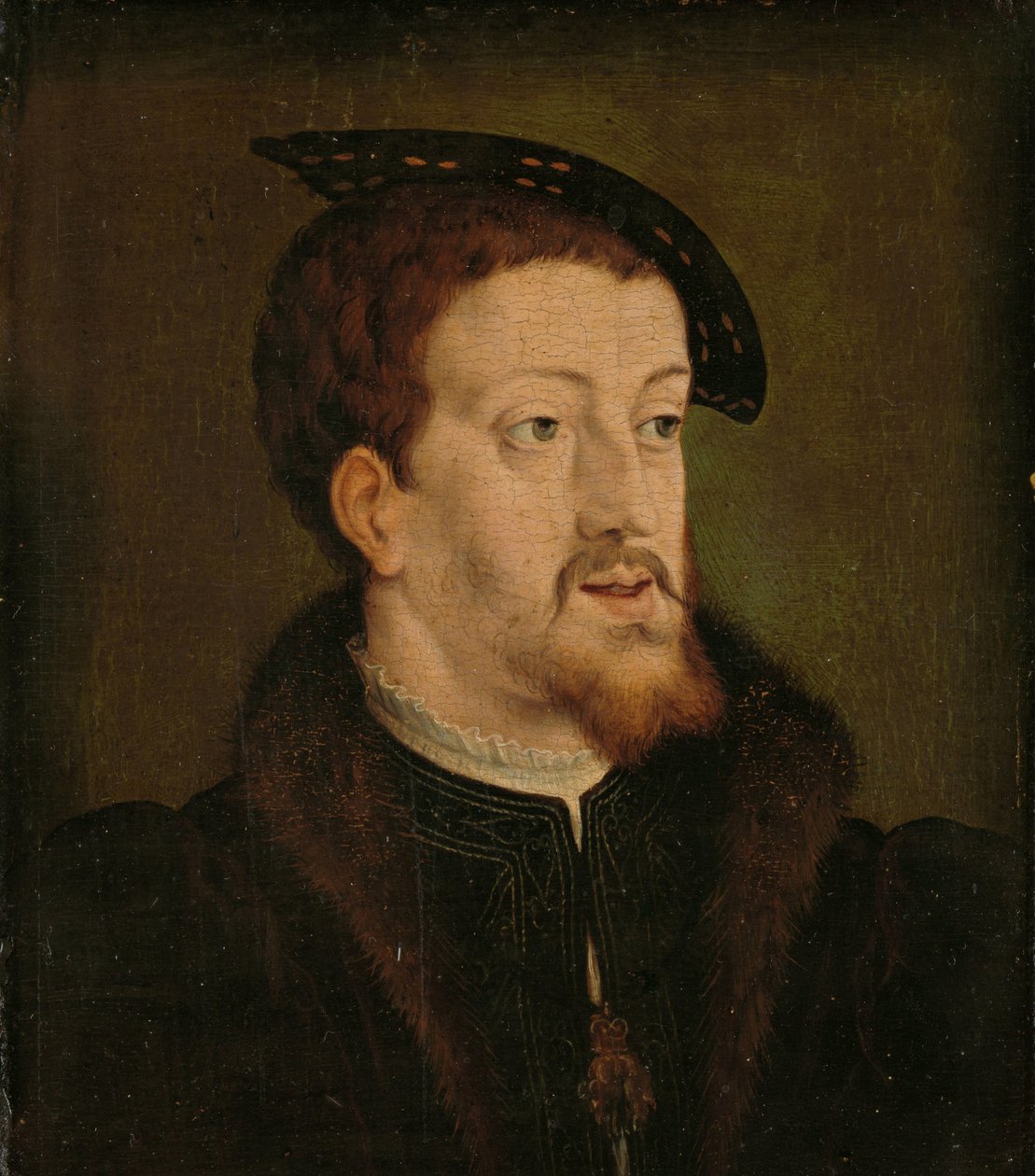 Porträtt av Karl V, den helige romerske kejsaren av Jan Cornelisz Vermeyen (manner of)