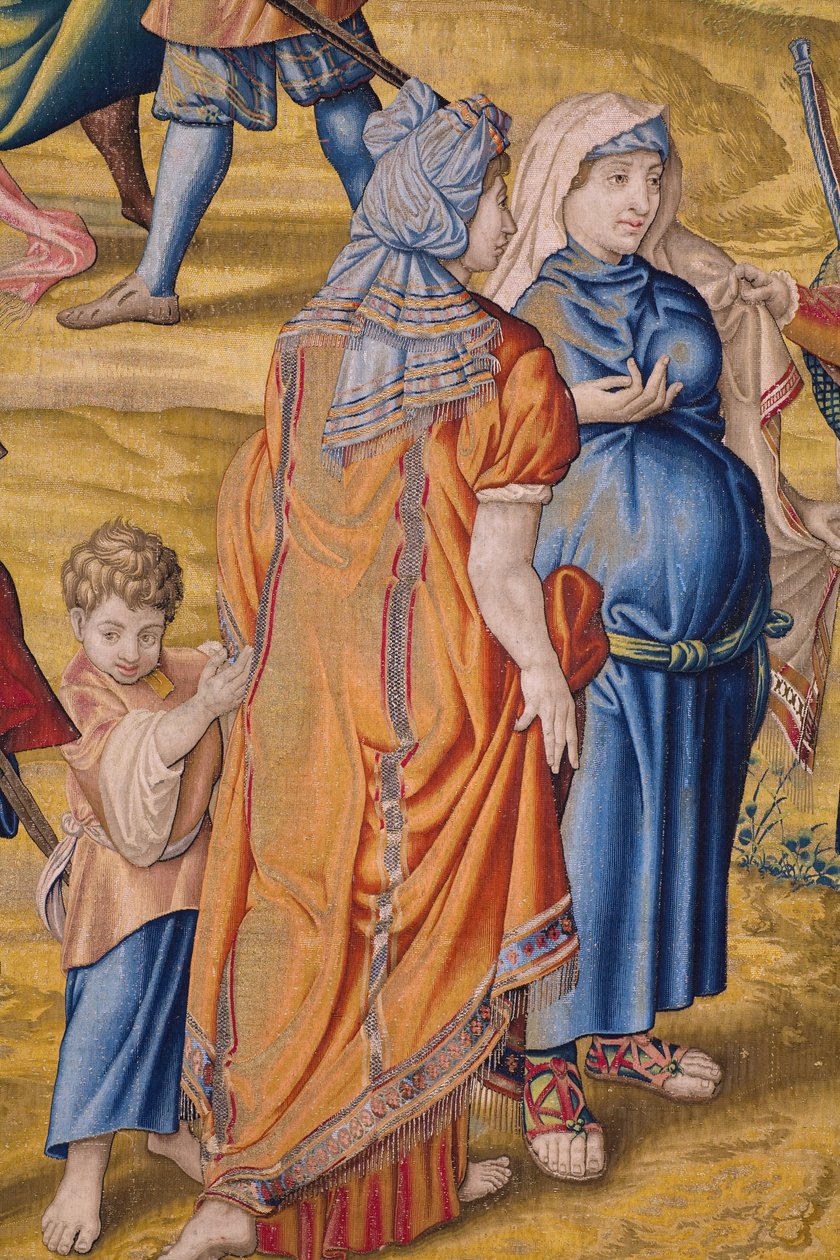 flamländsk gobeläng. Serien Erövringen av Tunis: Plundringen av Tunis. Serietecknaren Jan Cornelisz Vermeyen. Atelier Willem de Pannemaker, Bryssel. Cirka 1545. Detalj. av Jan Cornelisz Vermeyen