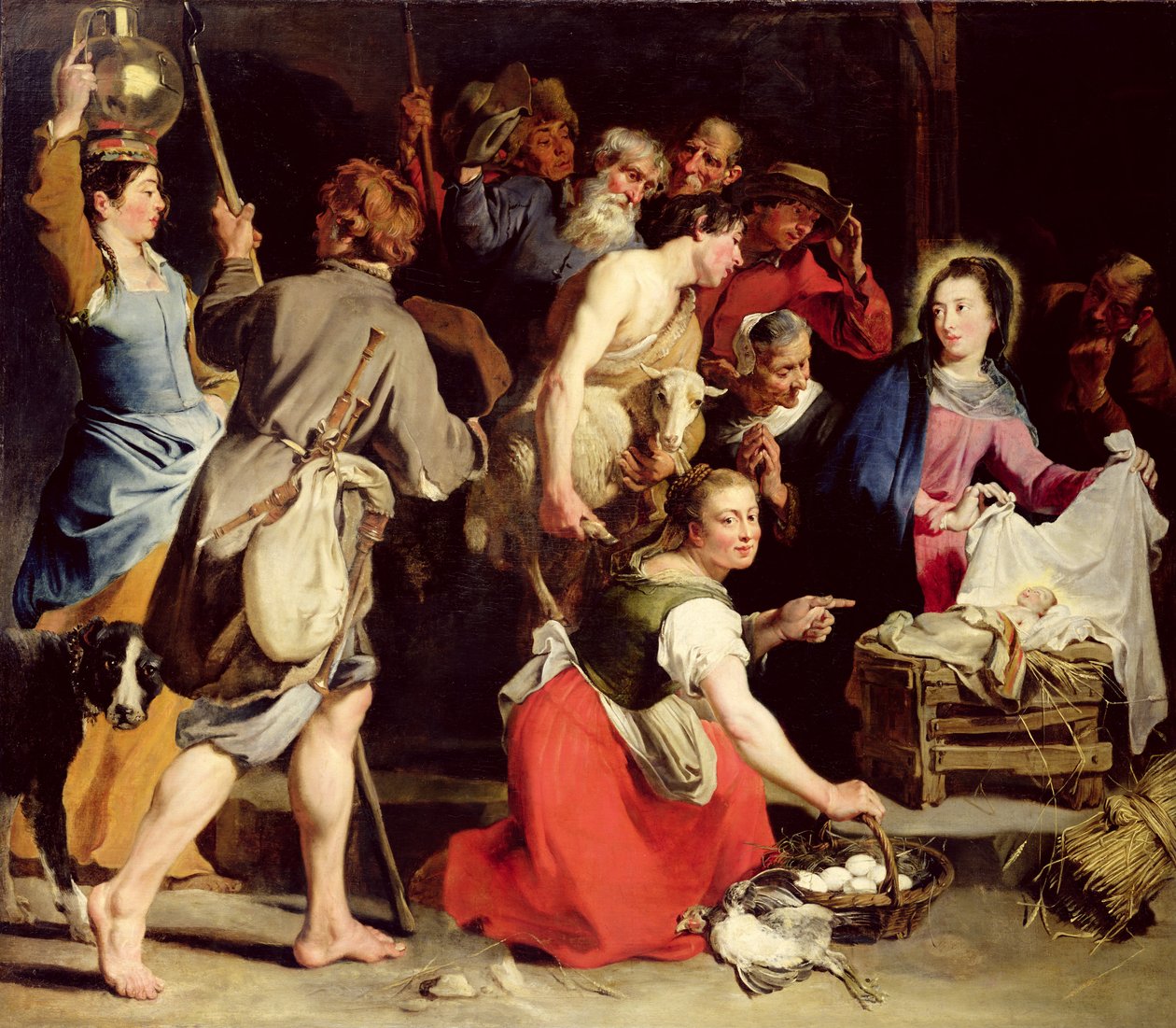 The Adoration of the Shepherds, after 1628  av Jan Cossiers