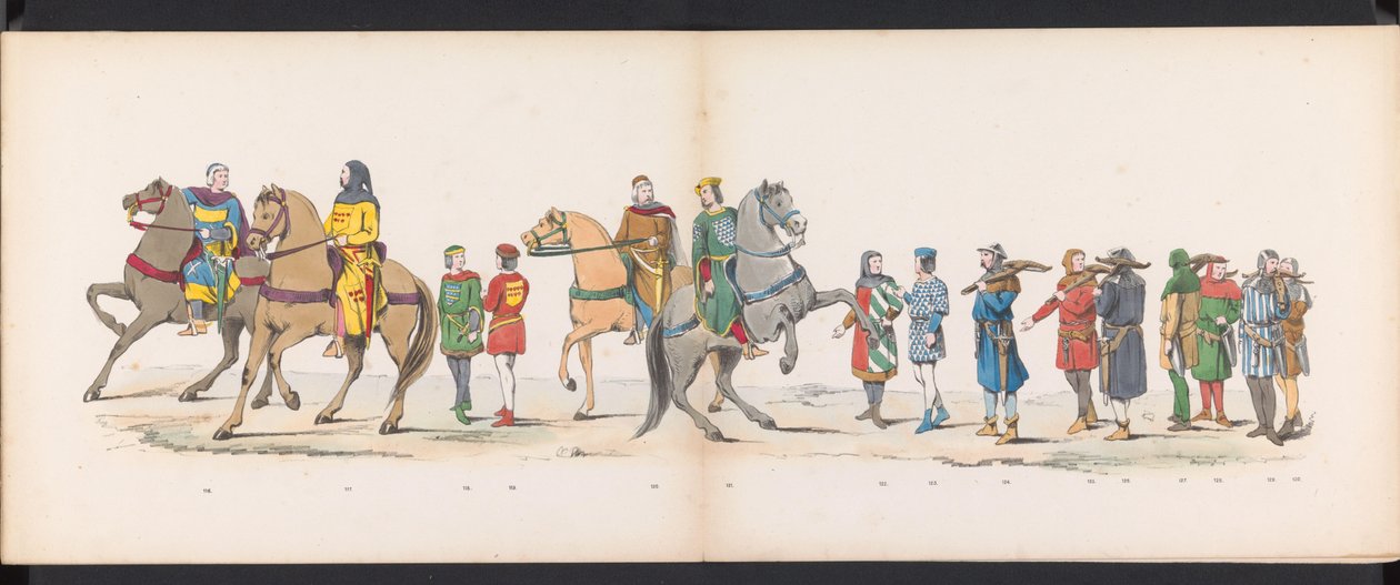 Masquerade of the Leiden Students, 1865 (skylt 10) Klädd procession som hölls av medlemmarna i Leidens studentkår den 6 juni 1865, för att fira 290-årsjubileet av Leidsche Hoogeschool, föreställande: holländarnas inträde b. av Jan Daniël Cornelis Carel Willem baron de Constant Rebecque