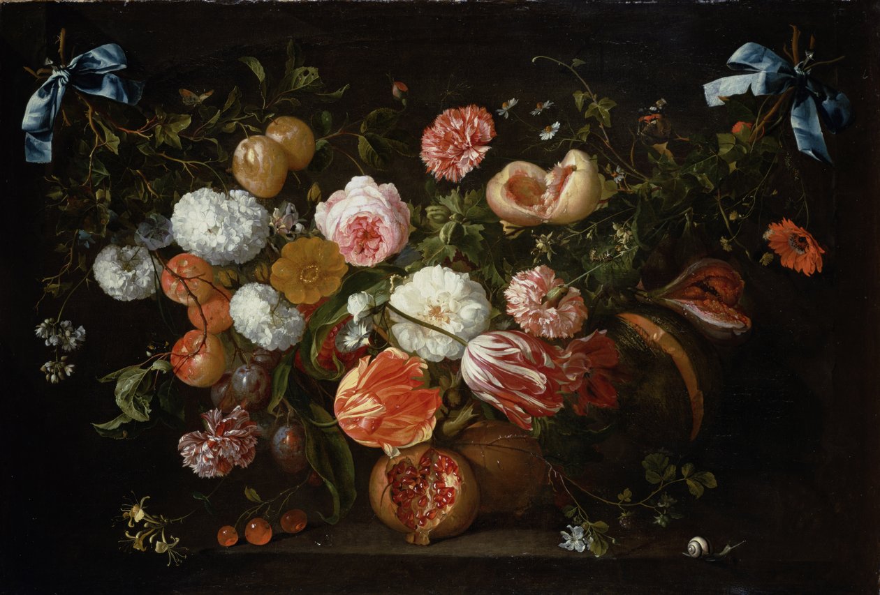 En krans av blommor av Jan Davidsz de Heem