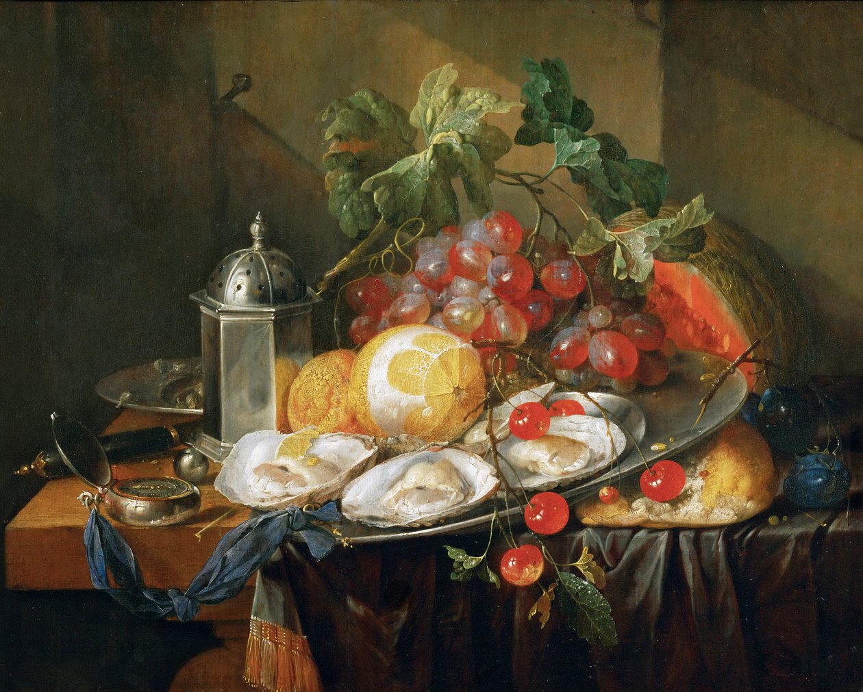 Barock: Morte morte de petit dejeuner - Frukoststilleben av Heem, Jan Davidsz. de (1606-1684) av Jan Davidsz de Heem