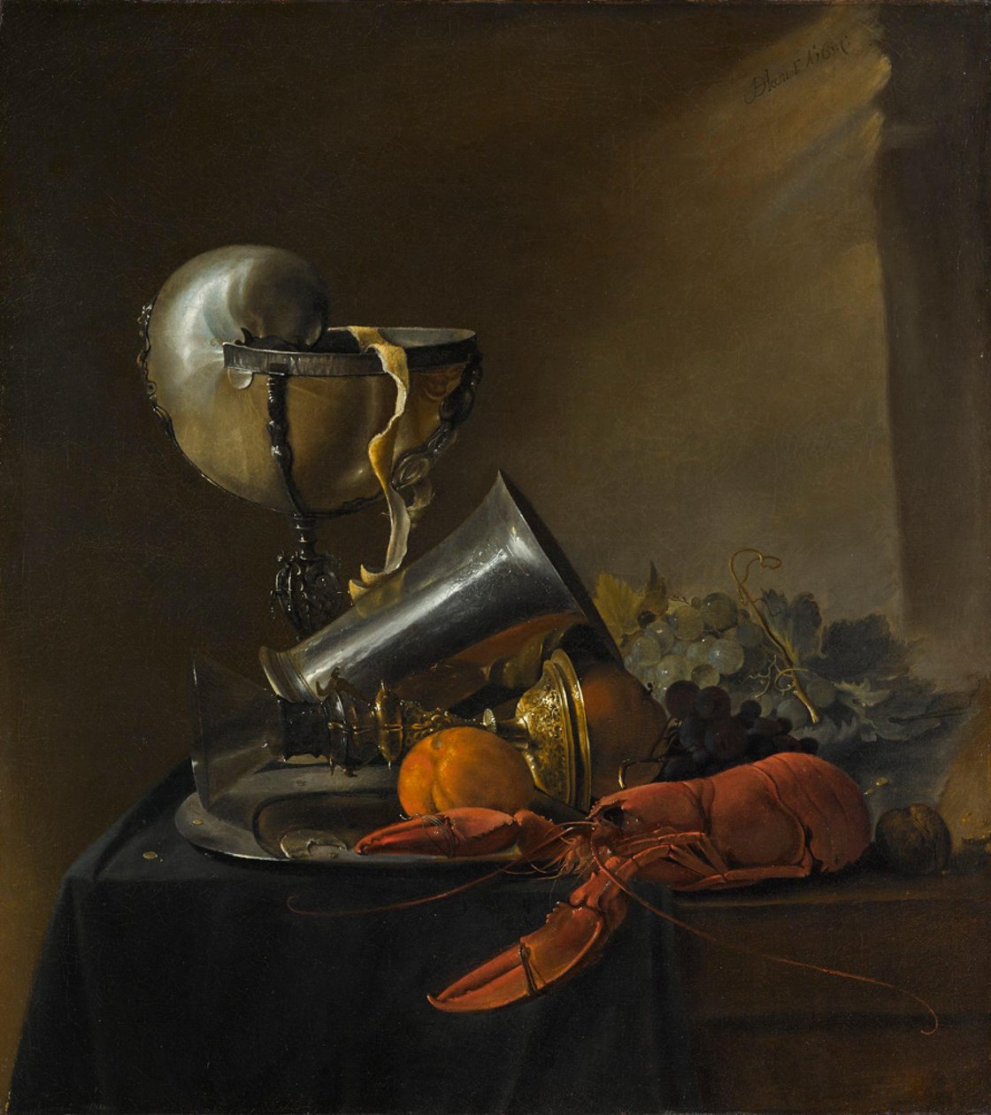 Stillleben med hummer och Nautilus-bägare av Jan Davidsz. de Heem