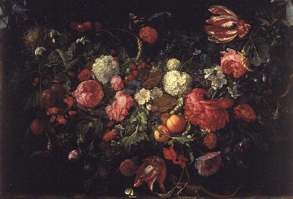 Stilleben av blommor och frukt av Jan Davidsz de Heem
