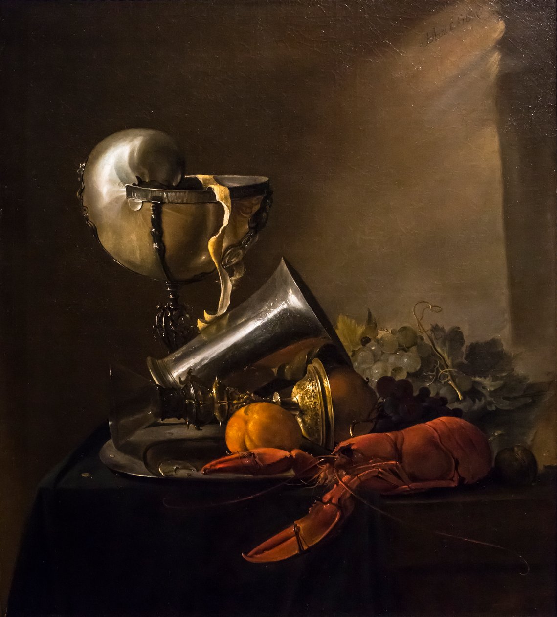 Stilleben med Nautilus-bägare och hummer av Jan Davidsz. de Heem