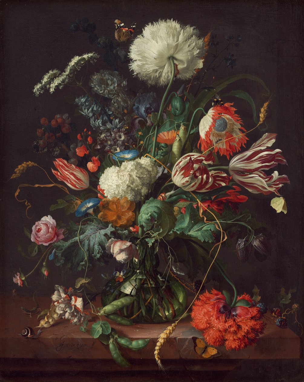 Vas med blommor av Jan Davidsz. de Heem