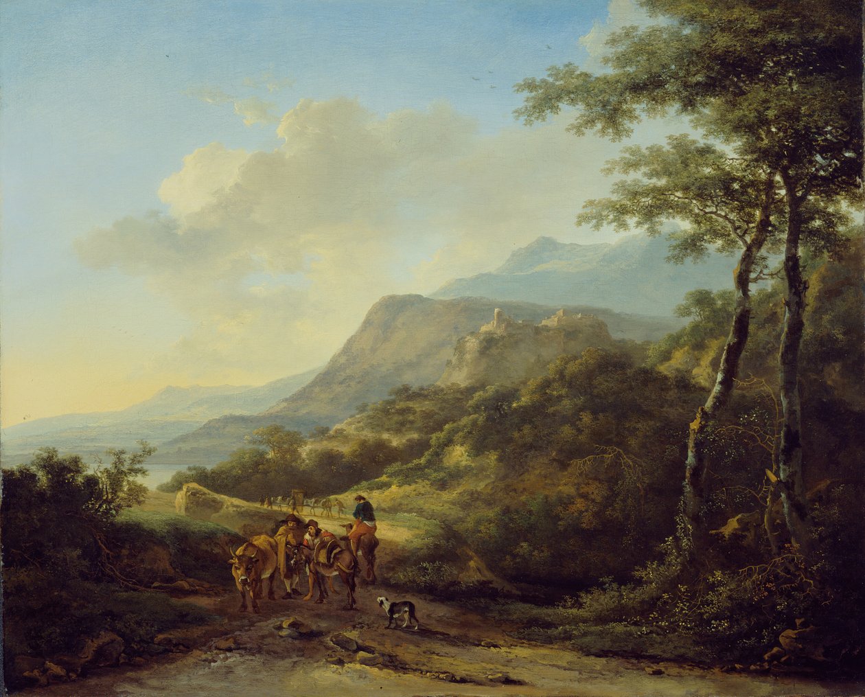 Italienskt landskap med resenärer, 164550. av Jan Dirksz Both